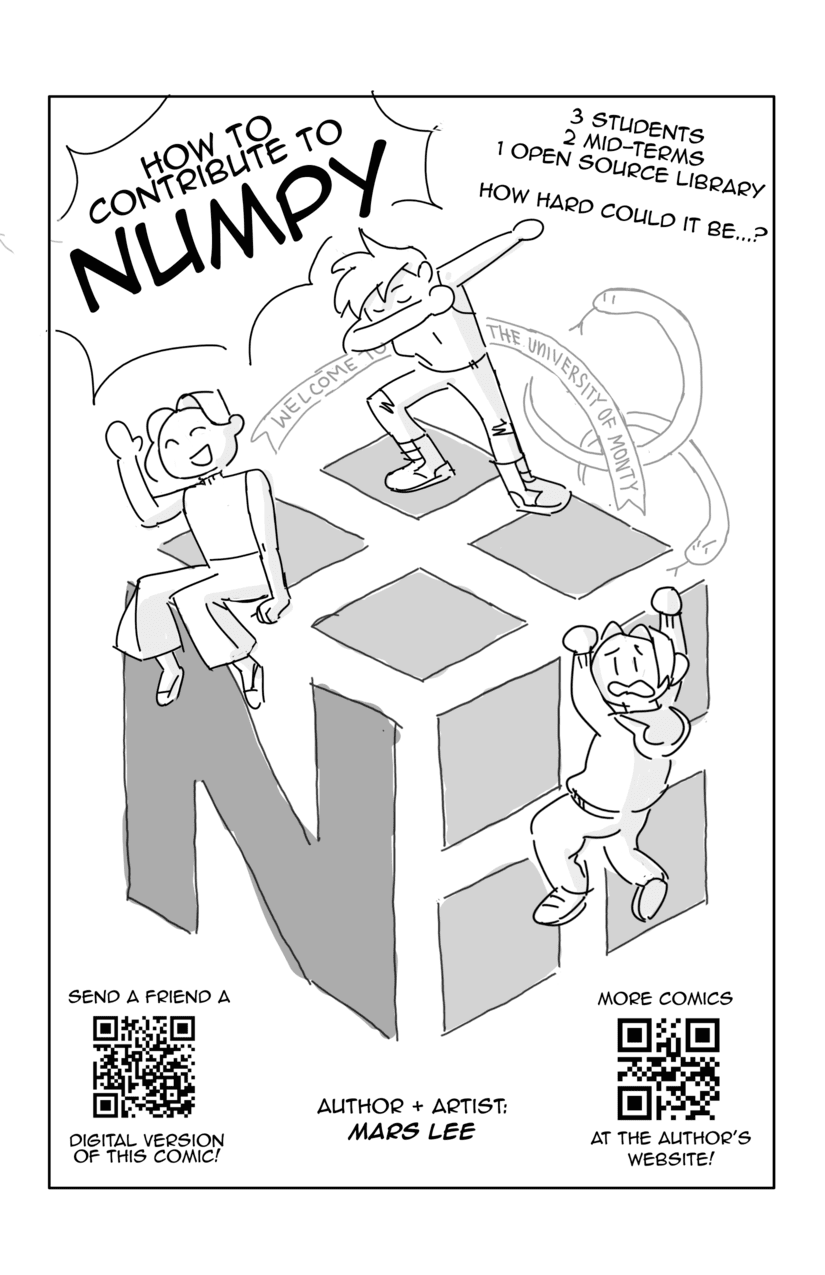 NumPy Contributor comic book cover